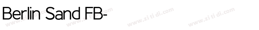 Berlin Sand FB字体转换